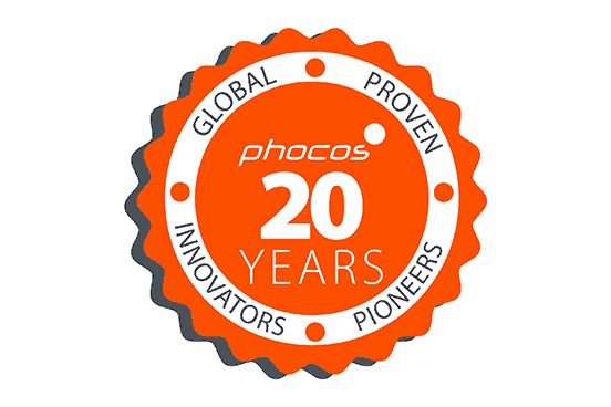 Phocos 20 Year Anniversary Badge