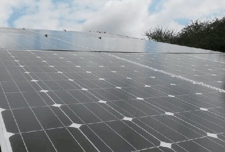 Black and white solar panel